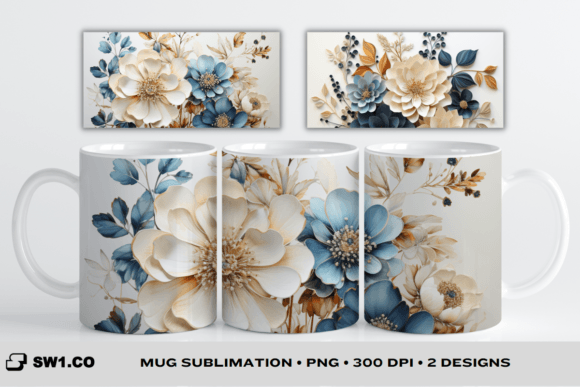 3D Alcohol Flowers Mug Sublimation: Strategic Design for Premium Drinkware