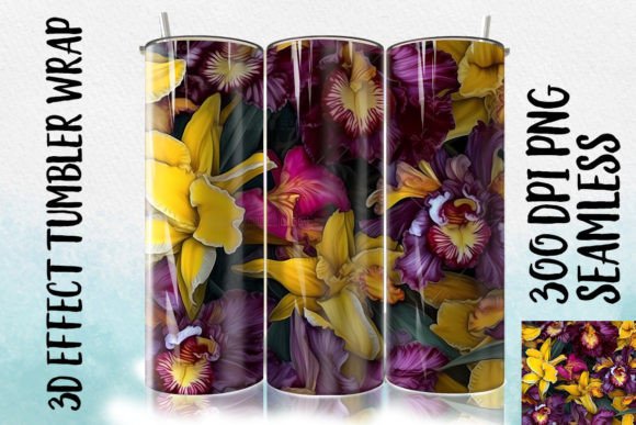 3D Cattleya Tumbler Wrap: A Comprehensive Guide to Digital Sublimation Design