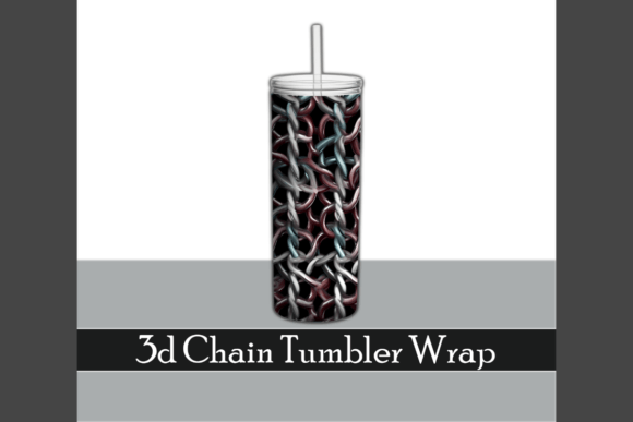3D Chain Texture Weird Tumbler Wrap: Elevating Sublimation with Surreal Design