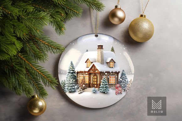 3D Christmas House Globe Xmas Ornament: A Versatile Digital Asset for Holiday Projects