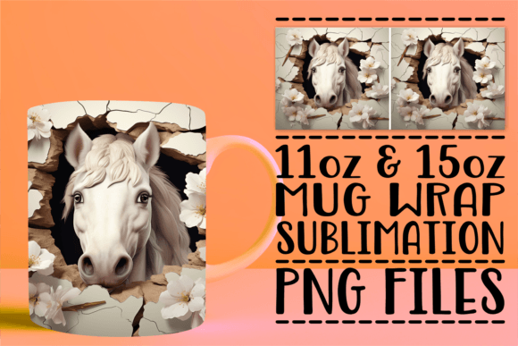 3D Horse Play Mug Sleeve Graphic: Creative Uses