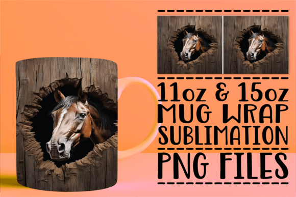 3D Horse Wall Break Mug Pattern: A Guide to Dynamic Sublimation Design