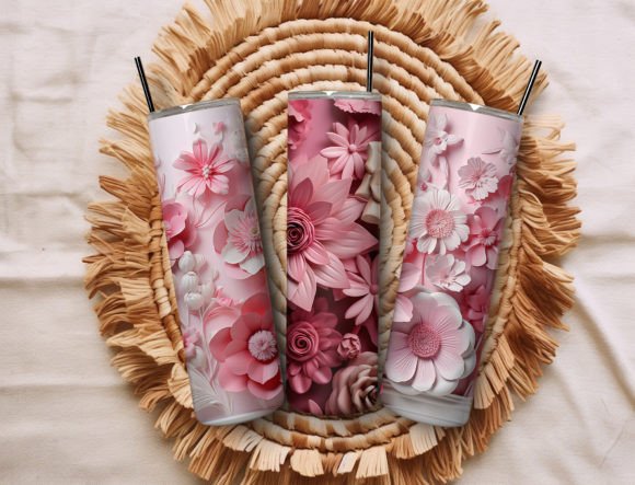 3D Pink Flowers 20oz Skinny Tumbler Wrap: Practical Applications for Creators and Businesses
