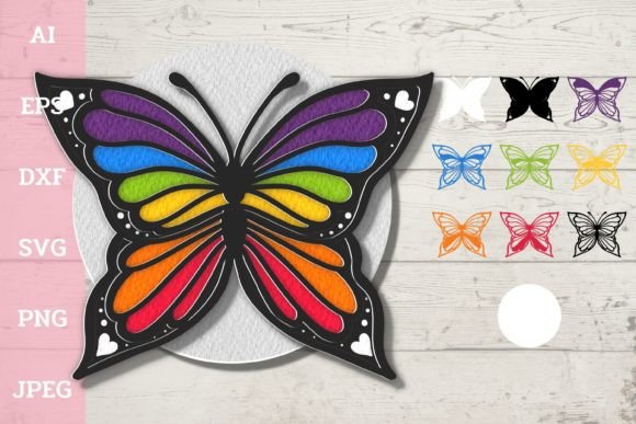 3D Pride Butterfly: Integrating Layered Digital Assets into Creative Workflows