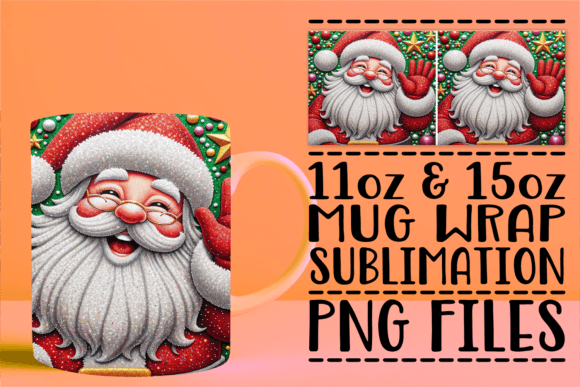 3D Wall Burst Xmas Mug Wrap: Sublimation Design Guide