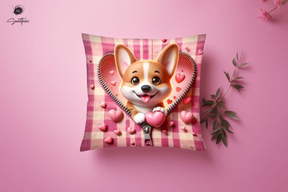 3D Zipper Dog Valentine Pillow PNG 12 Design Guide