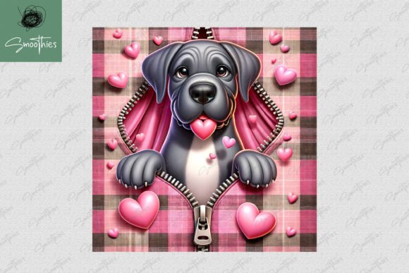3D Zipper Dog Valentine Pillow PNG: Creative Uses