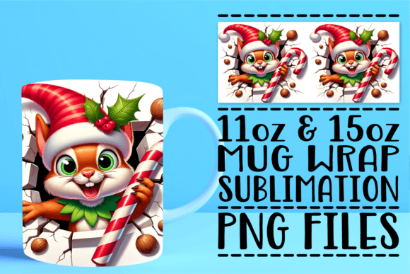 Christmas 3D Wall Mug Magic: Festive Sublimation Designs