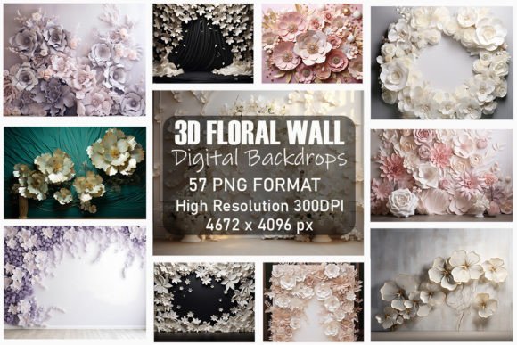 Elevating Visual Projects with Stunning 3D Floral Wall Backdrops