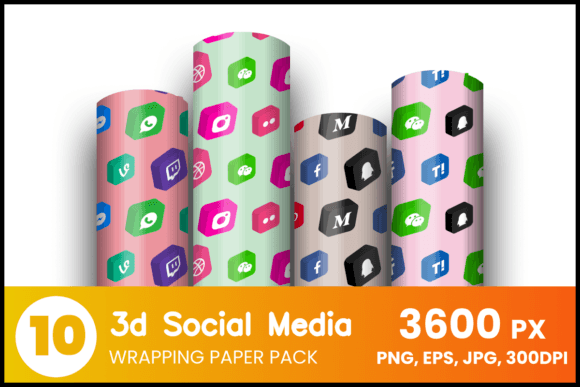 Evaluating 10 3D Social Media Wrapping Paper Assets for Digital and Print Projects