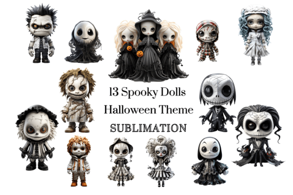Evaluating 3D Spooky Dolls Halloween Sublimation Assets for Commercial and Creative Projects