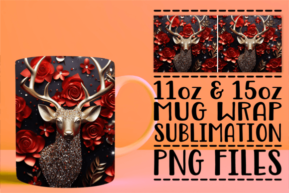 Festive 3D Christmas Celebration Mug Wrap Guide