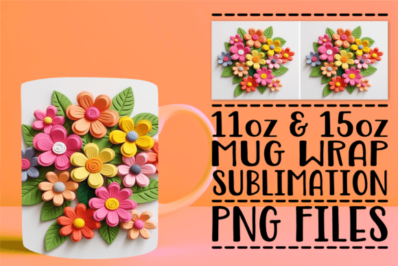 Integrating Playful 3D Flower Mug Artwork into Your Sublimation Production Workflow