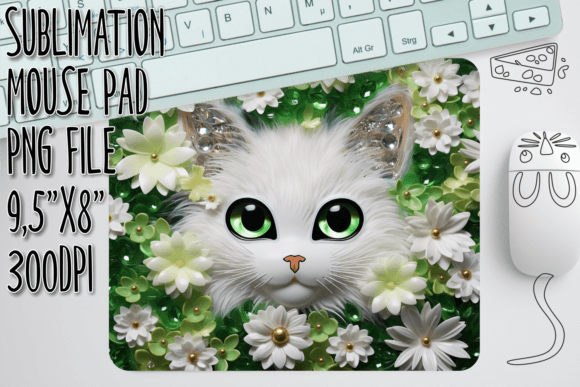 Mastering Sublimation with the Floral Kitty 3D Mouse Pad Design: A Complete Digital Guide