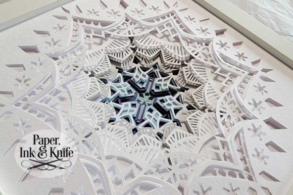 Snowflake 3D SVG Papercut Shadowbox Template