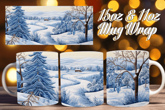 Snowman 3D Christmas: Sublimation Mug Designs