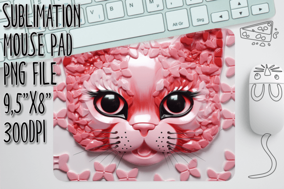 Whimsical Cat 3D Mat Design: A Comprehensive Guide to Sublimation Printing