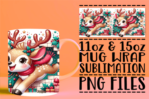 Winter Wall 3D Mug Charm Sublimation Design