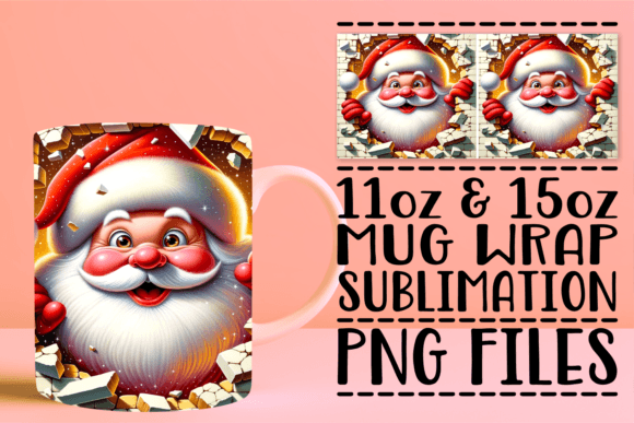 Xmas 3D Wall Surprise Wrap: Festive Mug Sublimation